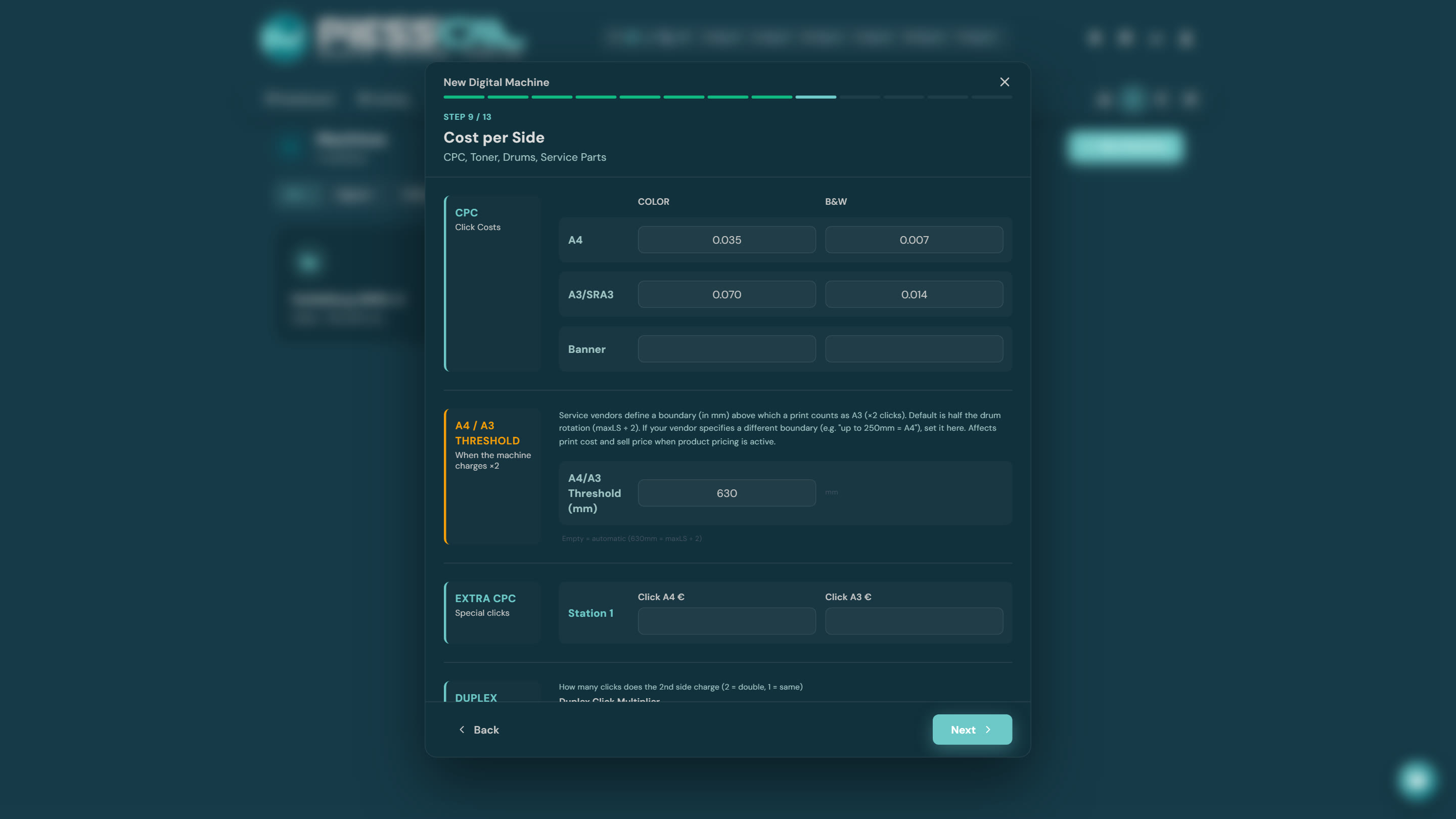 Extra CPC — special click prices per station